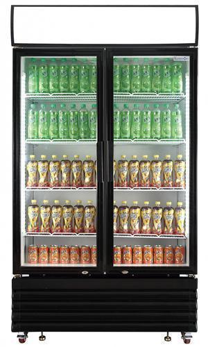 Double door display refrigerator 