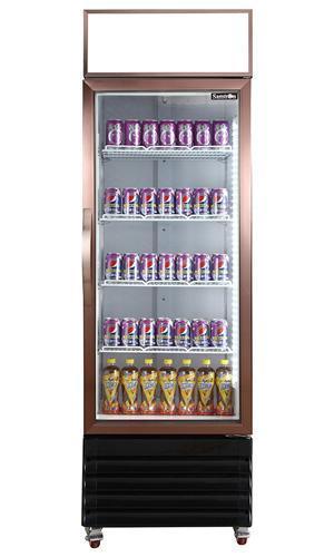 Expositor de bebidas con puerta de vidrio y estantes SGR-650