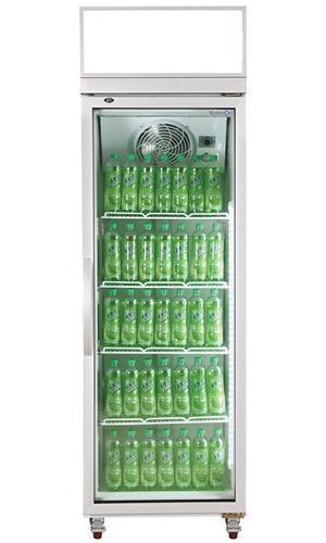 Expositor de bebidas con sistema de refrigeración de montaje superior