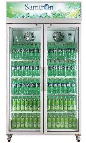 Expositor de bebidascomercial con sistema de refrigeración de montaje superior